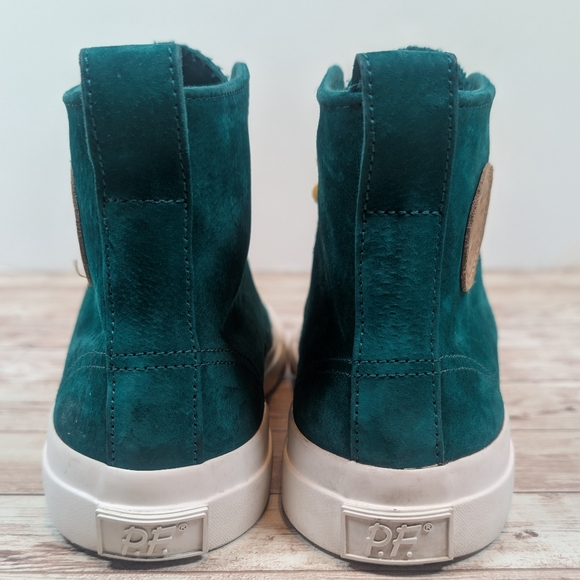 PF Flyers Posture Foundation Green Yellow White High Tops Women's 6.5 - Picture 5 of 15
